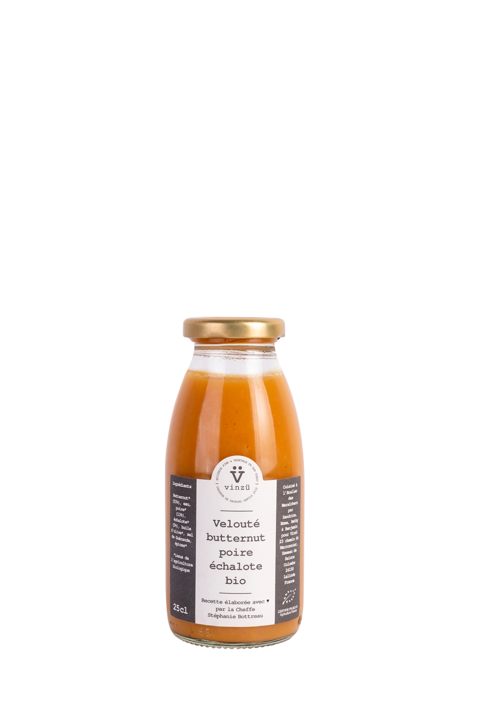 Velouté soupe de butternut poire & échalote bio - Vinzü