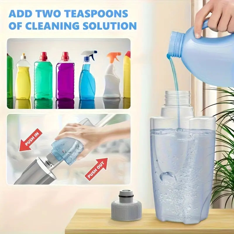 Serpillière à Pulvérisation – Balai Plat Microfibre avec Bouteille Réutilisable