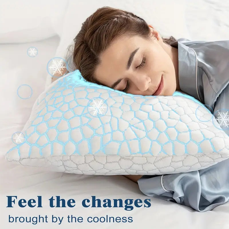 Oreiller Rafraîchissant à Hauteur Réglable – Confort Personnalisé pour un Sommeil Réparateur