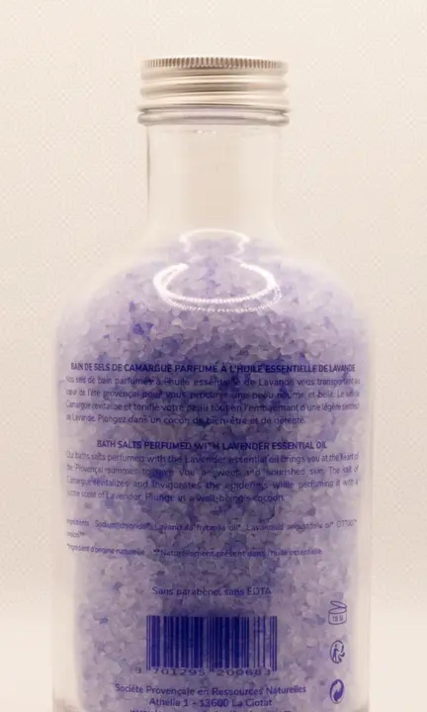 Sels de bain revitalisants à la lavande 650g - Savonnerie Du Pilon Du Roy