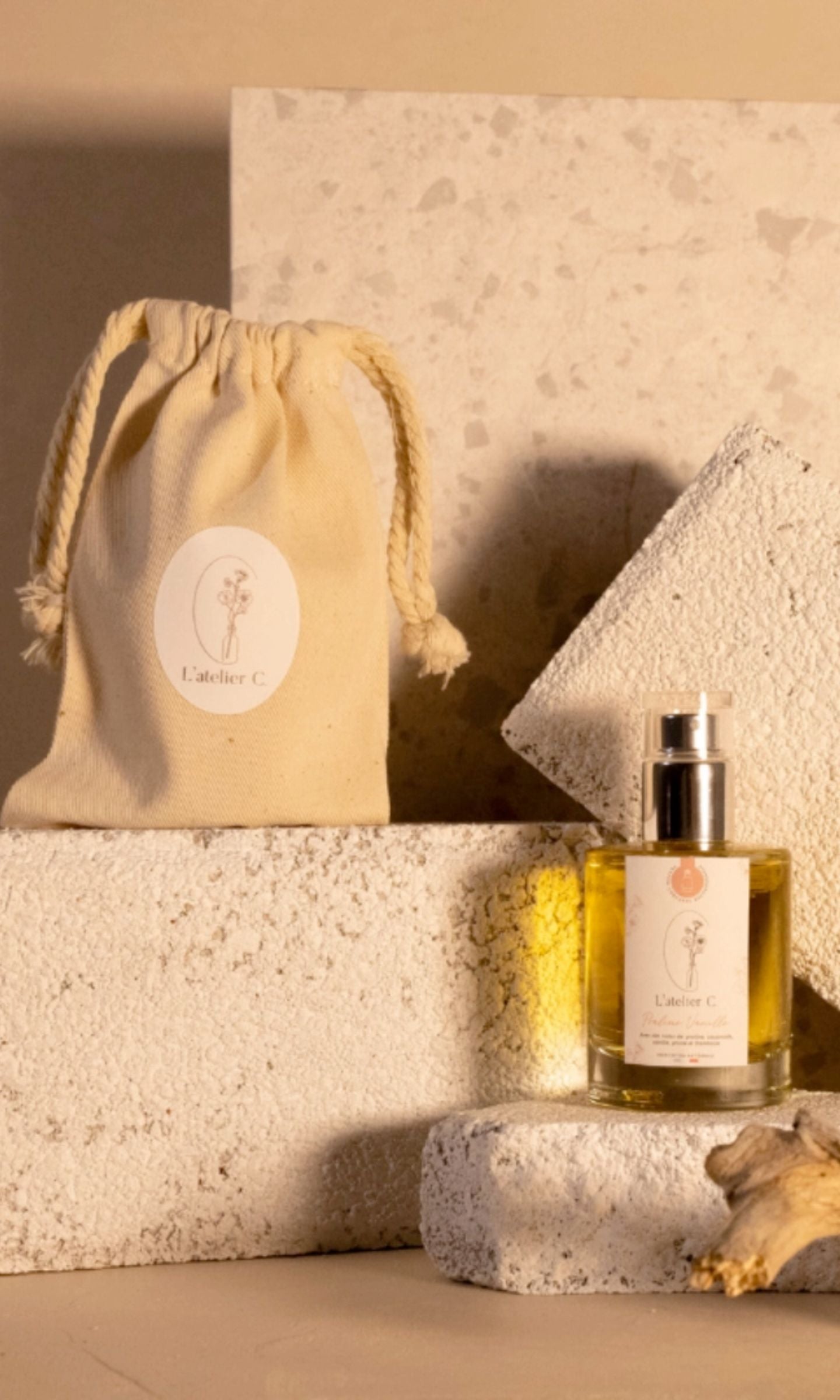 Parfum corporel Praline Vanille Parfums de Grasse- L'atelier C