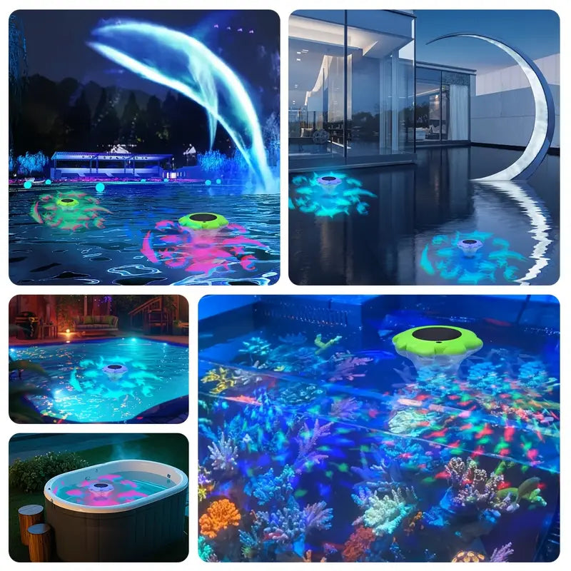 Lampe solaire LED flottante pour piscine