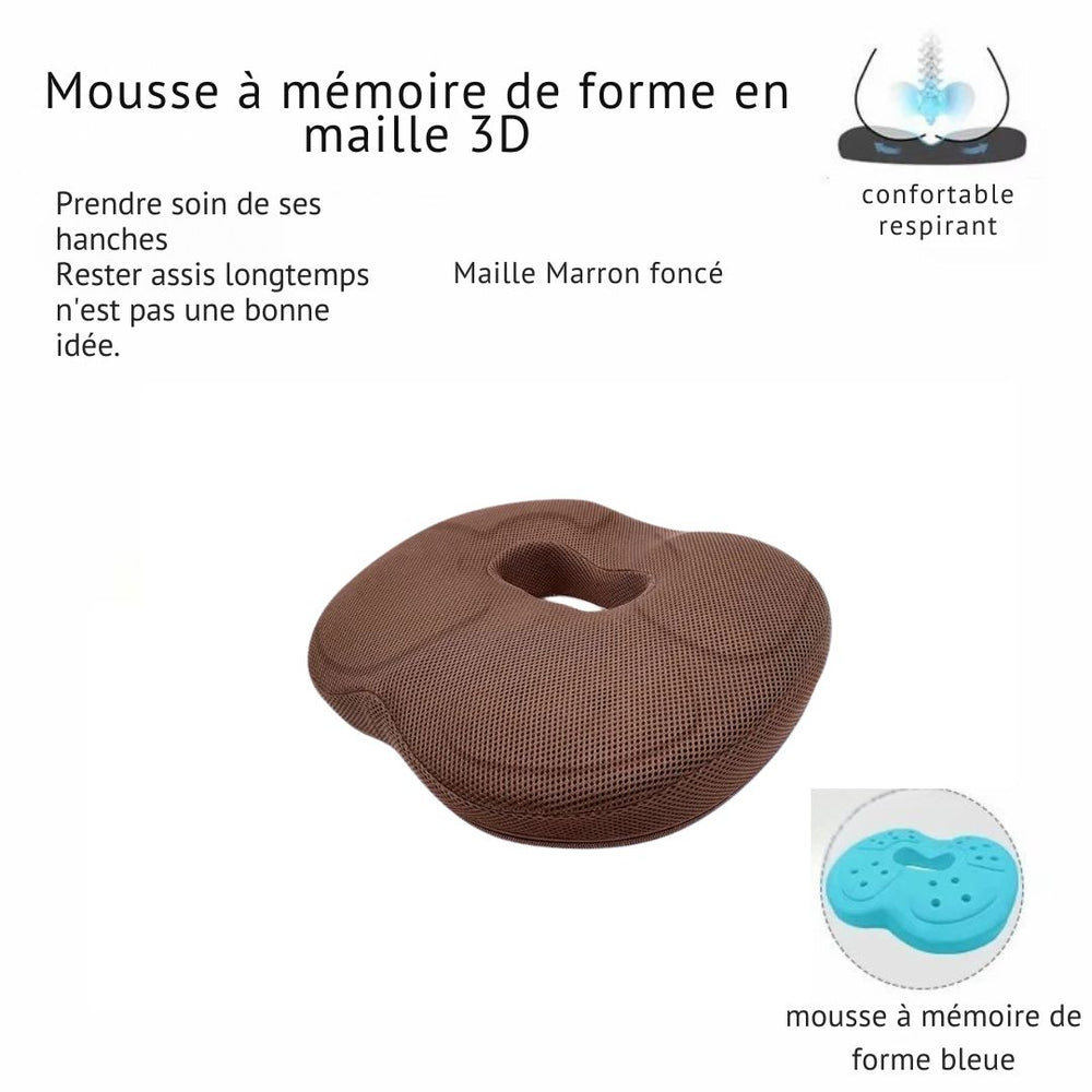 Coussin ergonomique 3D en mousse à mémoire de forme