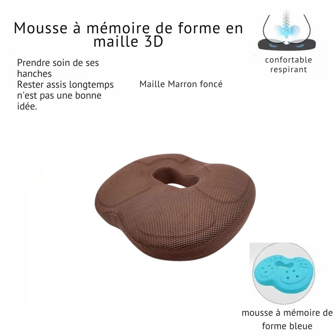 Coussin Orthopédique 3D à Mémoire de Forme – Élégance