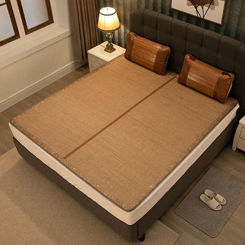 Tapis de Refroidissement Réversible en Bambou – Literie d'Été Pliable et Douce