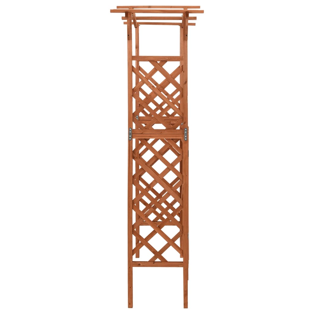 Pergola d'Entrée avec Portail – Élégance Naturelle en Bois Massif