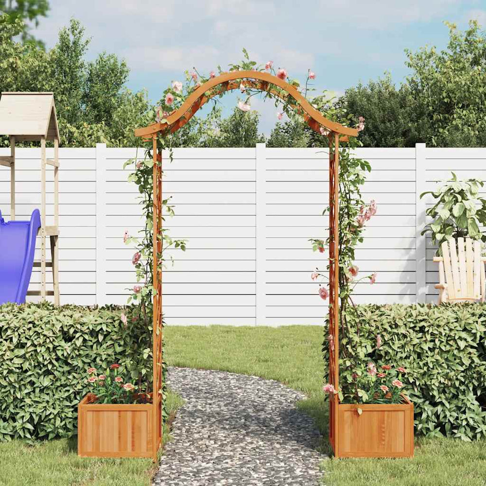Pergola de Jardin en Bois Massif avec Jardinières