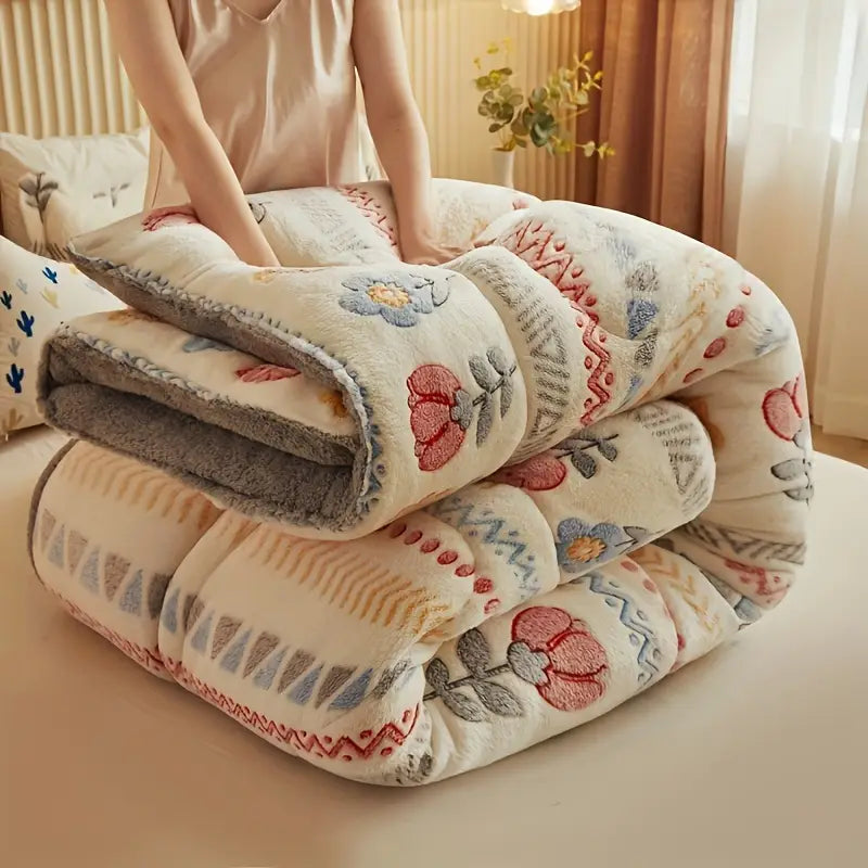 Couette d'Hiver Épaisse Style Bohémien – Triple Couche
