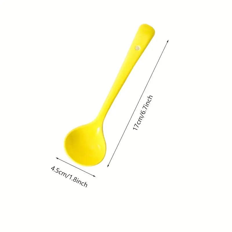 Lot de 8 Cuillères à Soupe en Céramique – Design Élégant