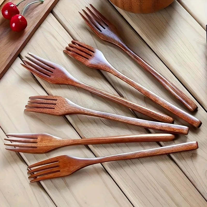 Fourchette à Fruits en Bois Fait Main
