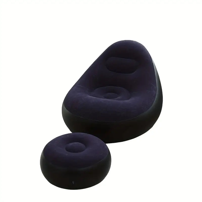 Chaise Longue Gonflable Pliable avec Dossier Confortable