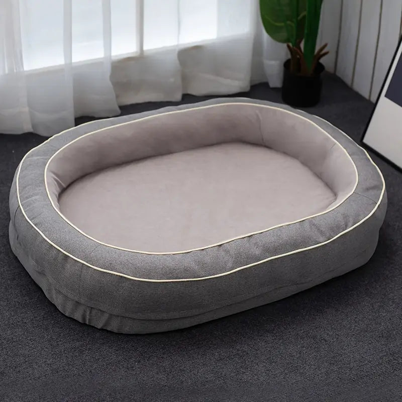 Lit Orthopédique Ovale pour Chien – Mousse à Mémoire de Forme