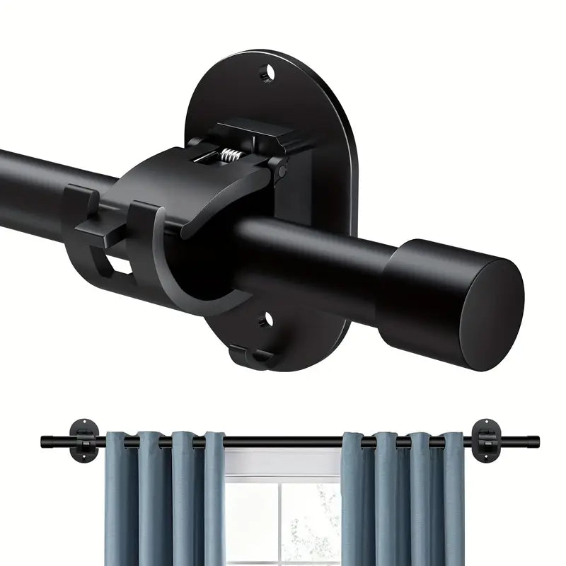Supports de Tringle de Rideau Sans Perçage – Clips de Montage Auto-Adhésifs