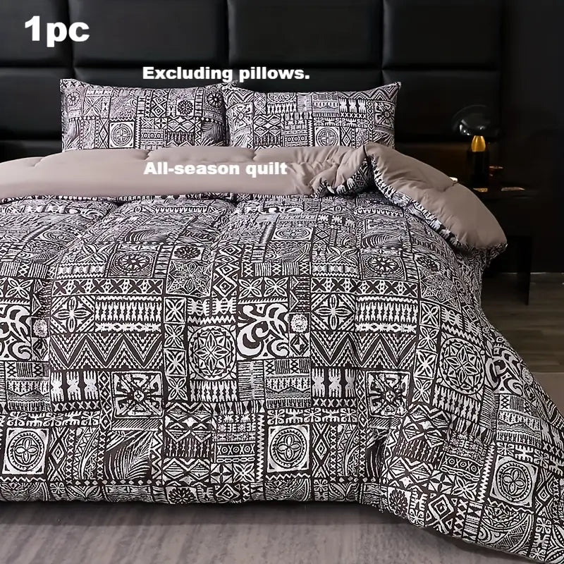 Couette matelassée en polyester – Motif bohème, 9 dimensions