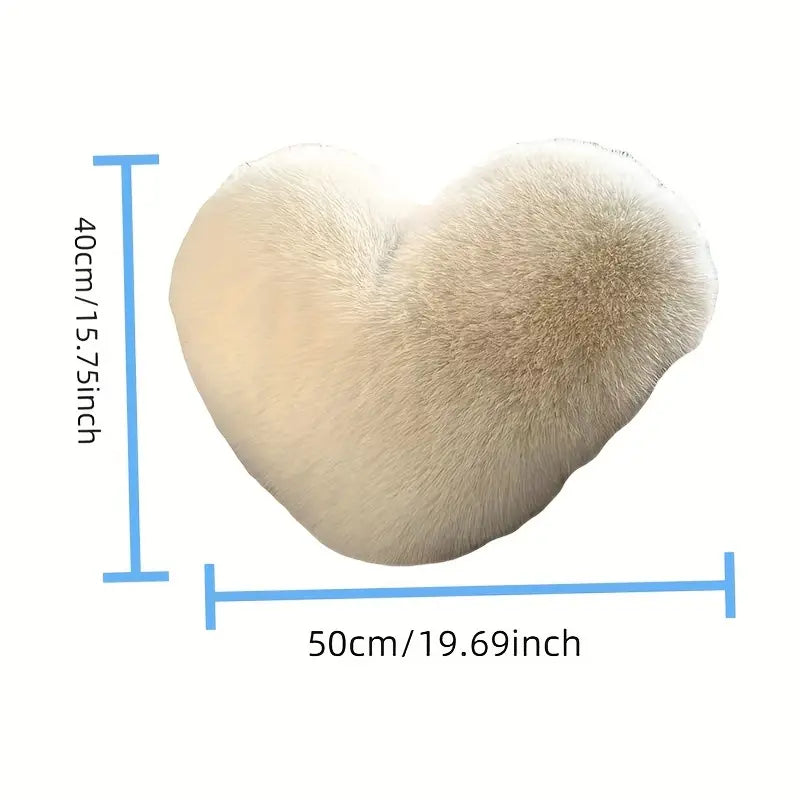 Art Deco Heart Pillow – Soft Washable Christmas Cushion