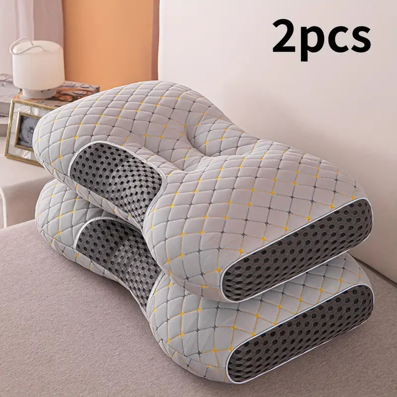 Lot de 2 Oreillers Cervicaux Tricotés Doux