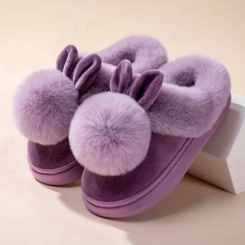 Chaussettes-Chaussures Chaudes à Boule Unique – Unisexe, Semelle Épaisse