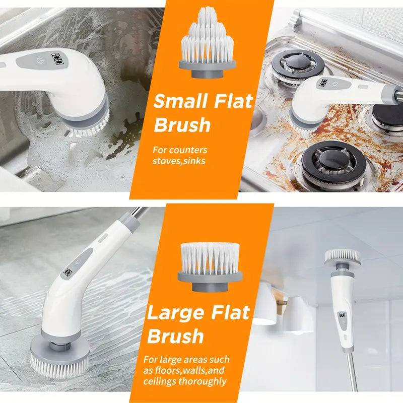 Électrique Spin Scrubber – Brosse de Nettoyage Sans Fil avec Double Vitesse