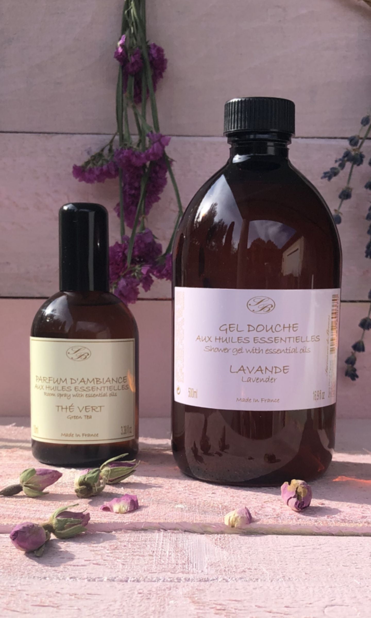 Gel Douche aux Huiles Essentielles de Lavande 500 ml - Savonnerie de Bormes