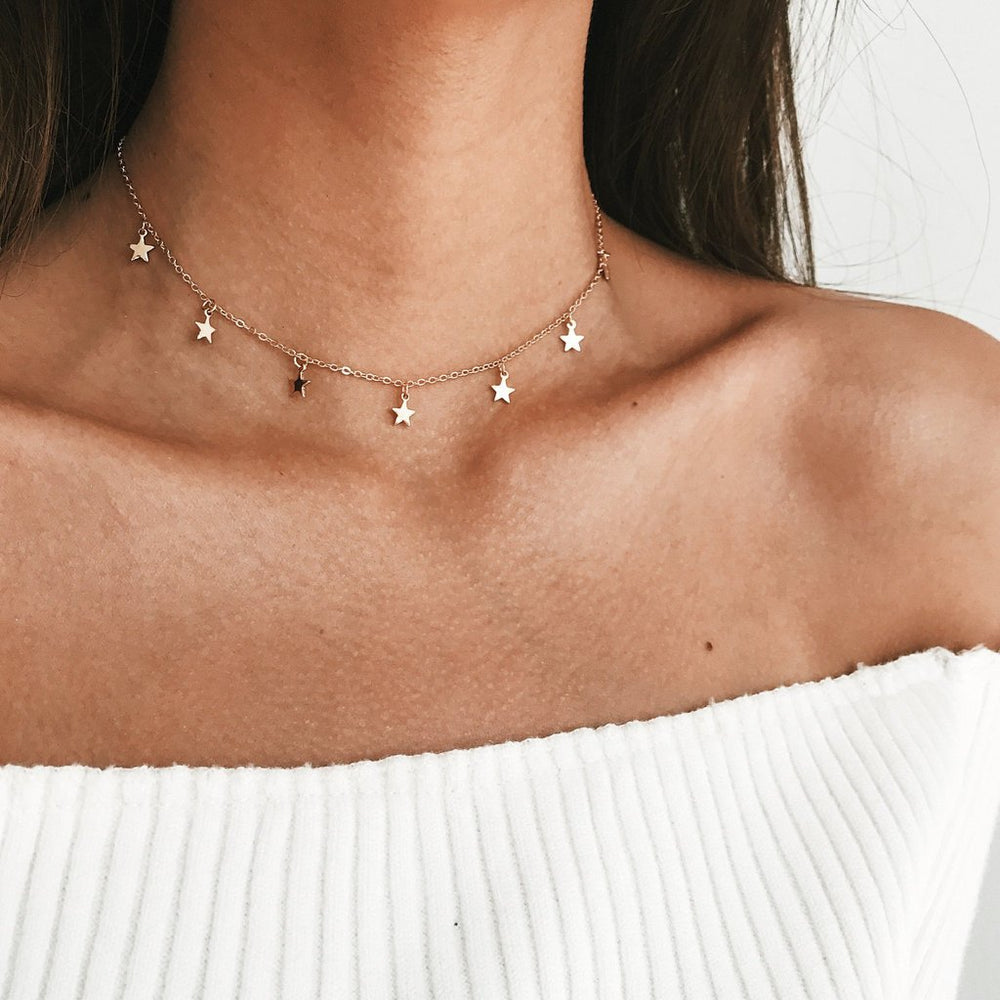 Collier femme multicouche – Pendentifs & pierres