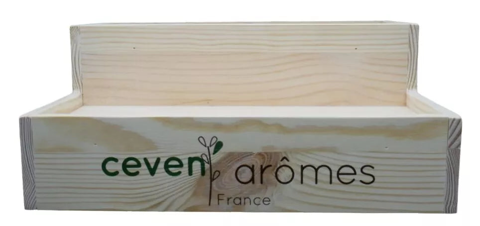 Ausstellungsständer aus Massivholz mit 2 Ablagen