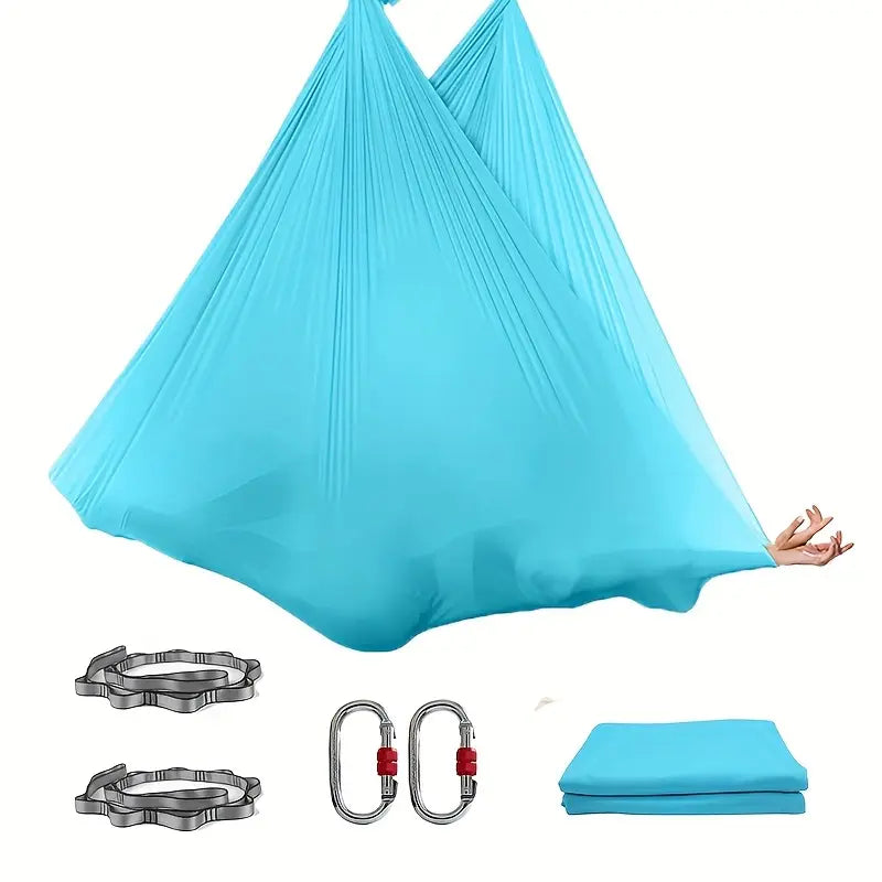Hamac de Yoga Aérien 5 m – Balançoire Suspendue avec Boucles & Chaîne