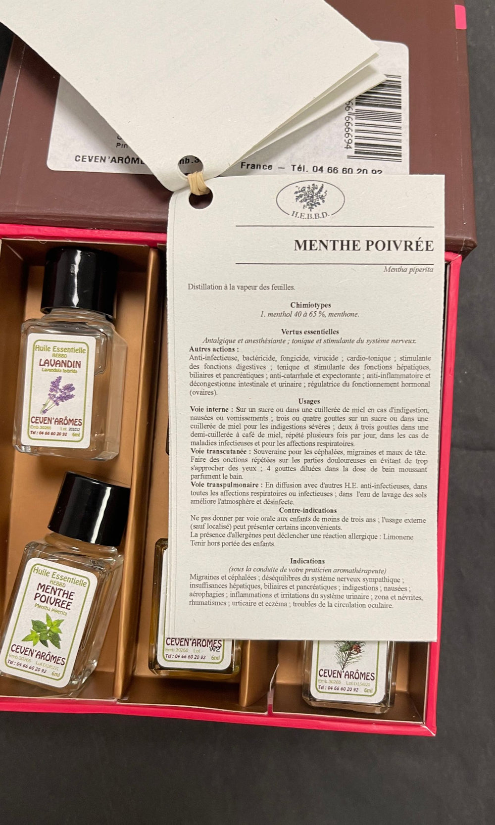 Relaxation &amp; Well-being Box - 6 Bottles of Essential Oils with Explanatory Booklet