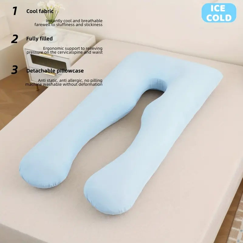 U-Shaped Ergonomic Pillow – 120×60 or 140×70 cm