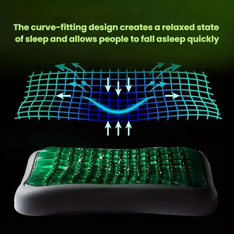 Oreiller à Gélule Rafraîchissant – Confort Ergonomique & Sommeil Réparateur