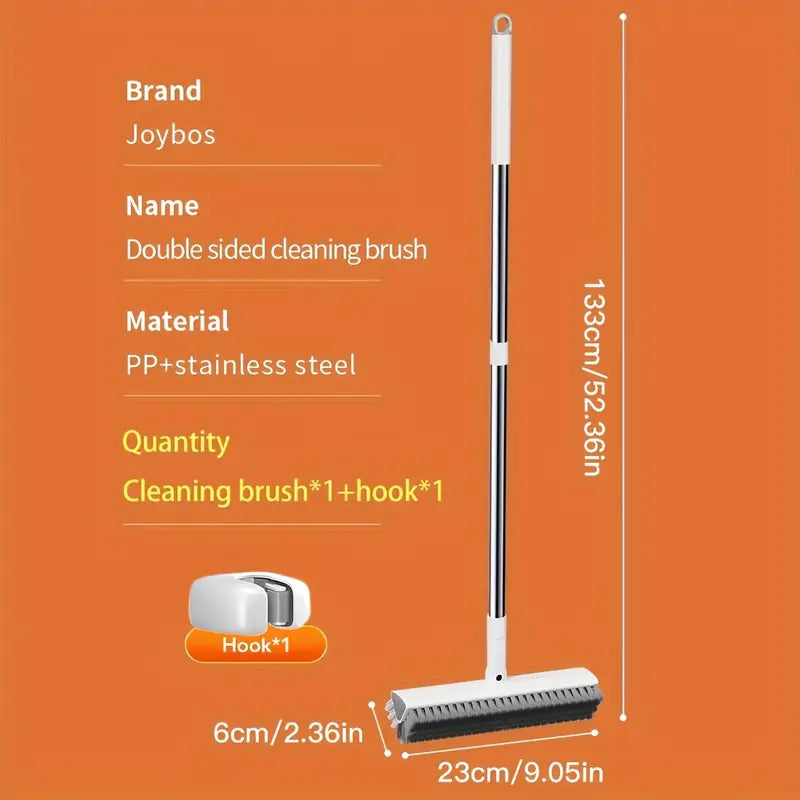 Brosse de Nettoyage à Deux Faces Joybos avec Manche Long & Tête en V Pivotante