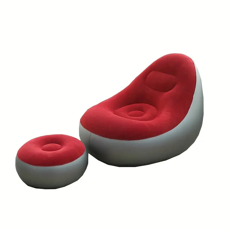 Chaise Longue Gonflable Pliable avec Dossier Confortable