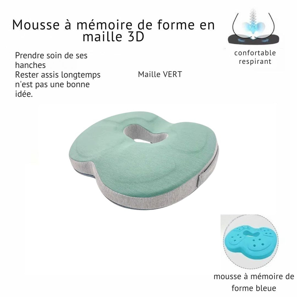Coussin ergonomique 3D en mousse à mémoire de forme