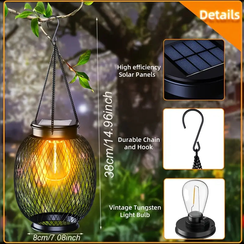 Guirlandes Suspendues Solaires – Éclairage pour Jardin, Terrasse et Cour