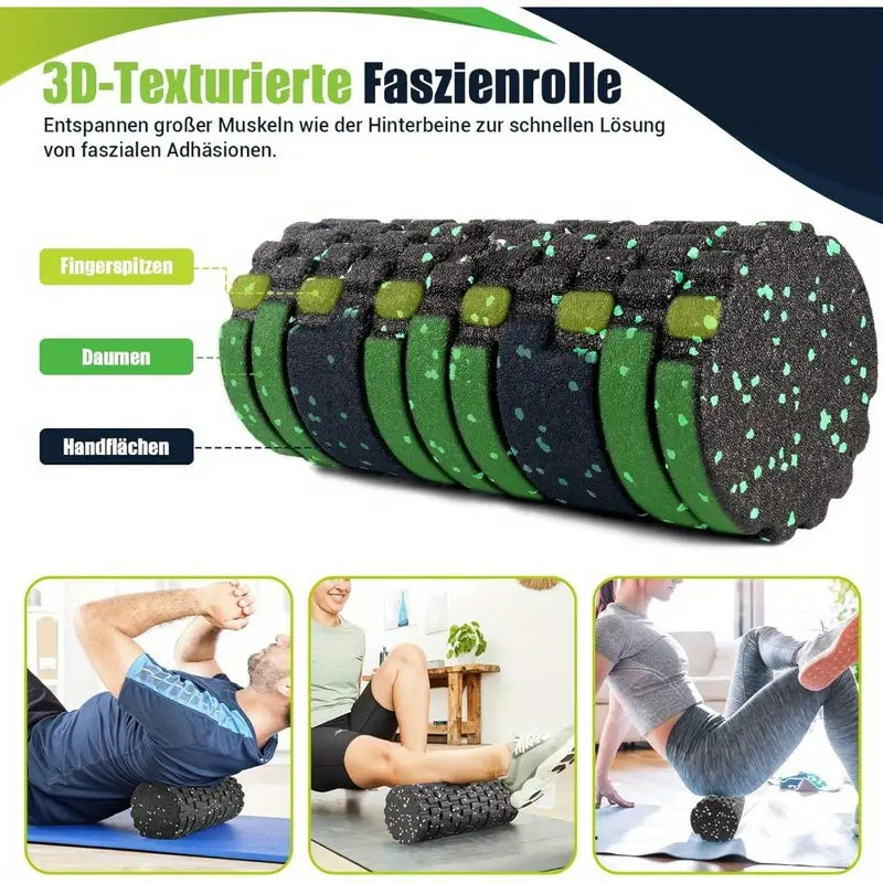 Ensemble de 4 Rouleaux de Yoga en Mousse – Soulagement Musculaire