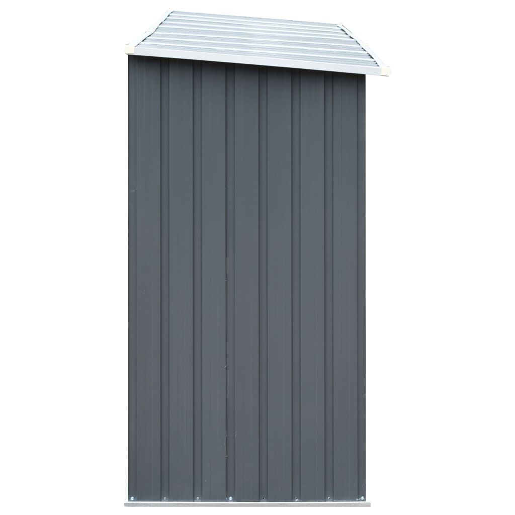 Abri de stockage à bois galvanisé 330x84x152 cm anthracite Gris