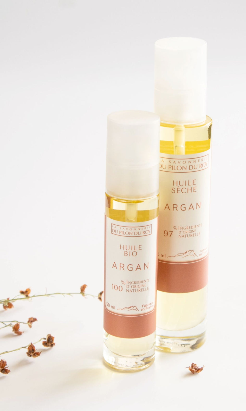 Huile Pure d'Argan Bio pour Corps et Visage 50ml - Savonnerie Du Pilon Du Roy