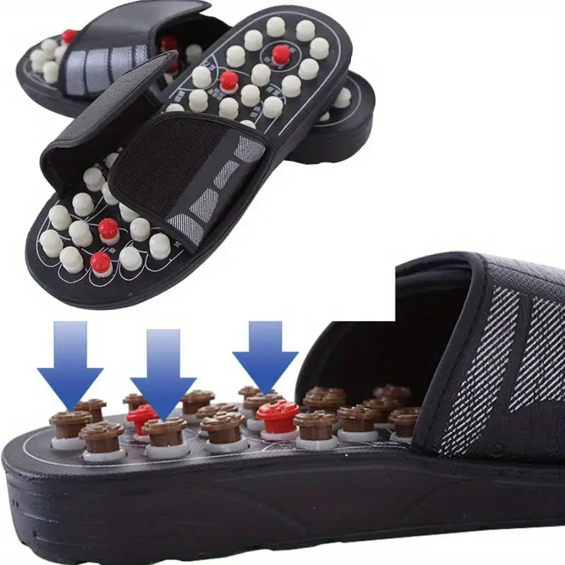 Chaussons Massants Ergonomiques – Nœuds d'Acupression & Semelles Texturées