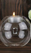 Spherical Candle Holder in Clear Glass