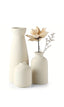 Set of 3 Ceramic Vases - Bohemian Farmhouse Style