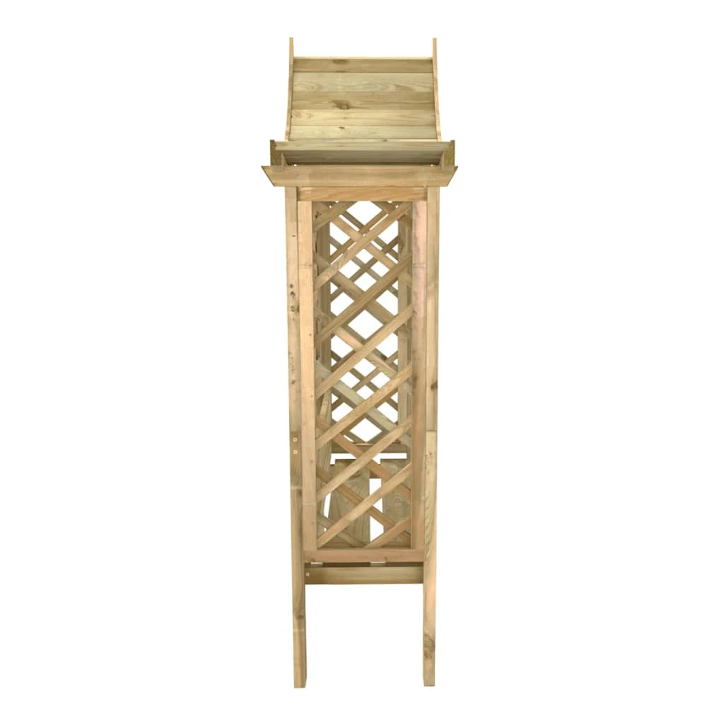 Pergola de Jardin avec Toit et Banc – Bois de Pin Imprégné