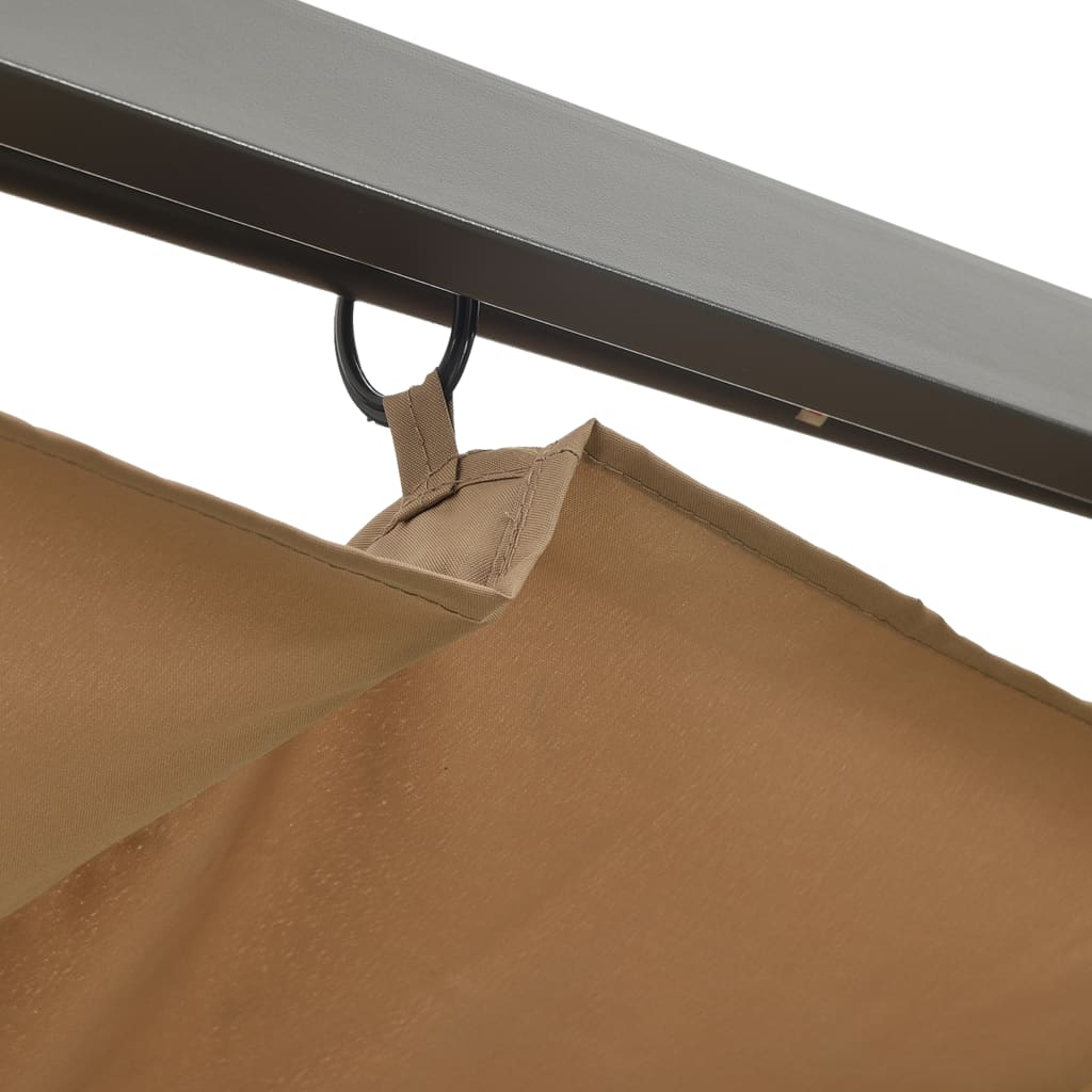Pergola Élégance Taupe 3x3 m – Toit Rétractable Acier Premium