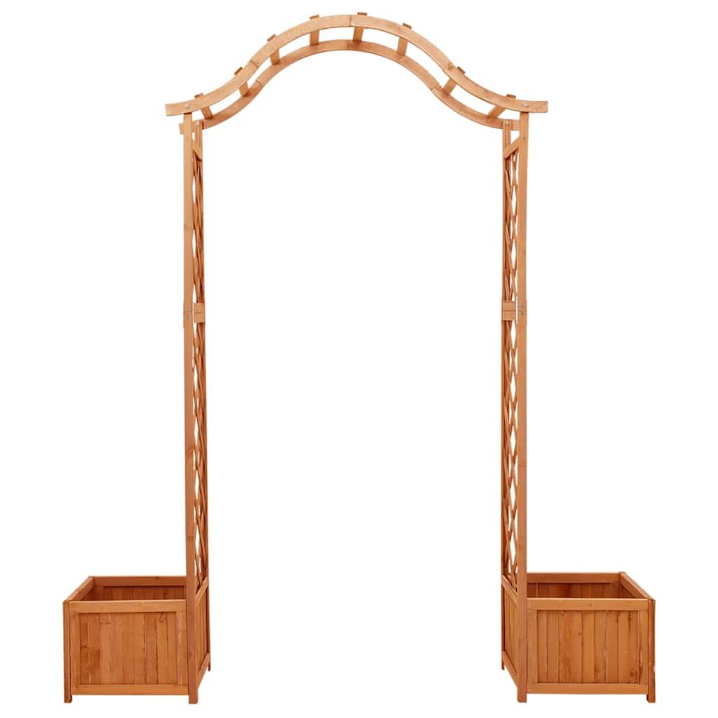 Pergola de Jardin en Bois Massif avec Jardinières – Élégance Naturelle