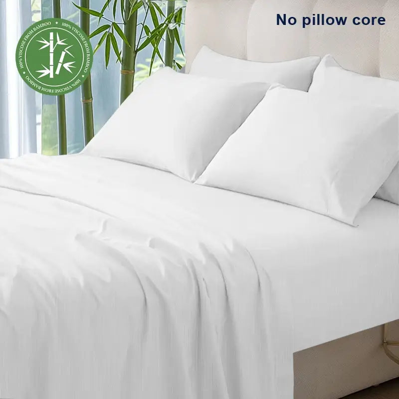 Ensemble de Literie de Refroidissement d'Été 6 Pièces en Fibre de Bambou et Microfibre