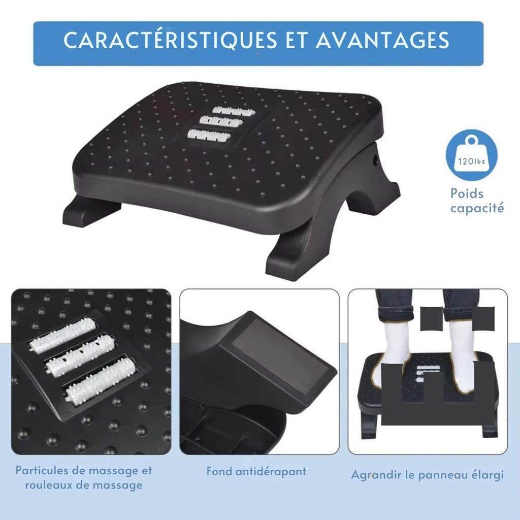 Repose-Pieds Ergonomique - Soulagement et Performance au Quotidien