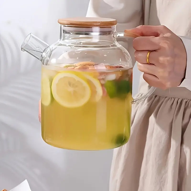 Théière en Verre Blanc avec Filtre Intégré