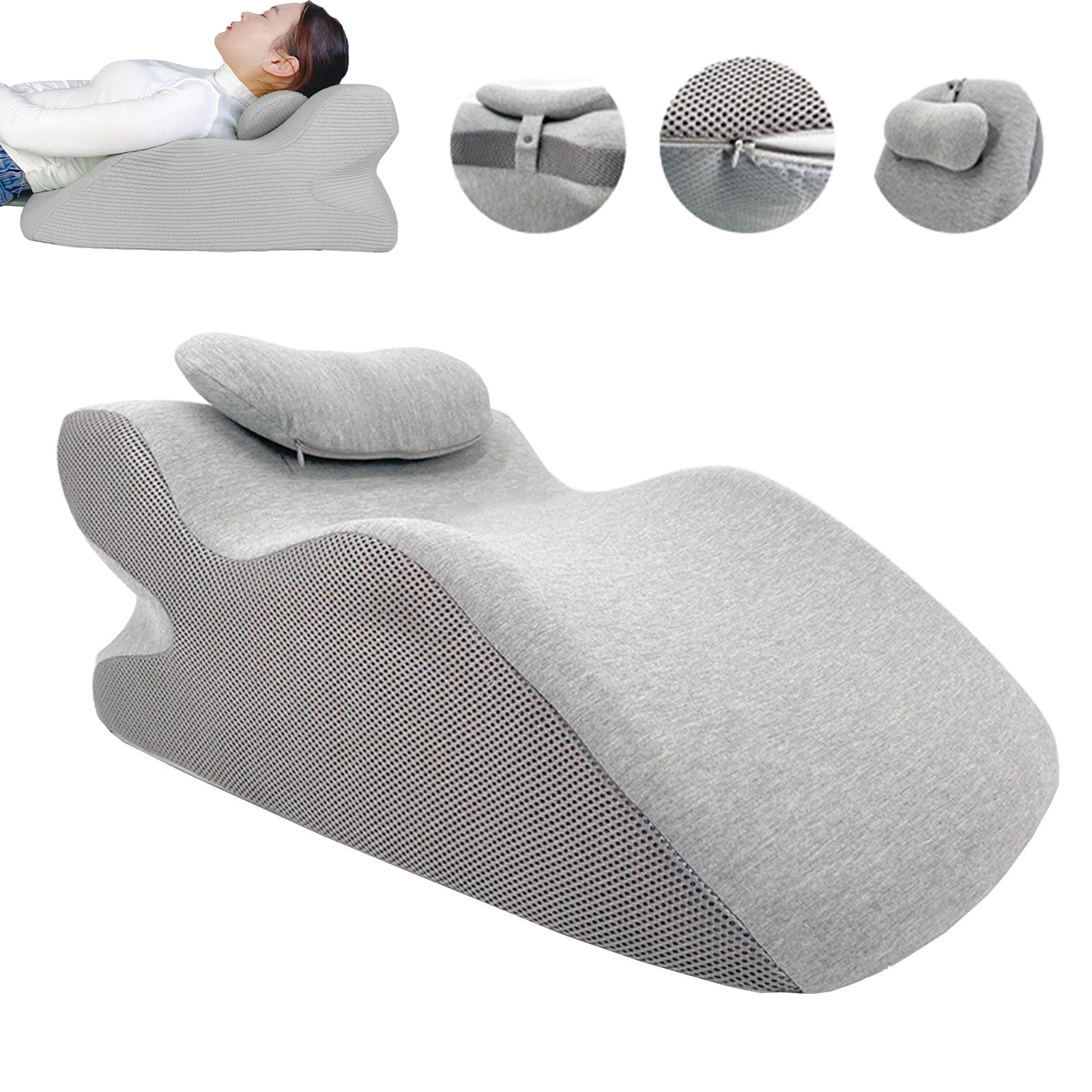 Oreiller Ergonomique Multifonction – Confort Absolu pour un Sommeil Réparateur