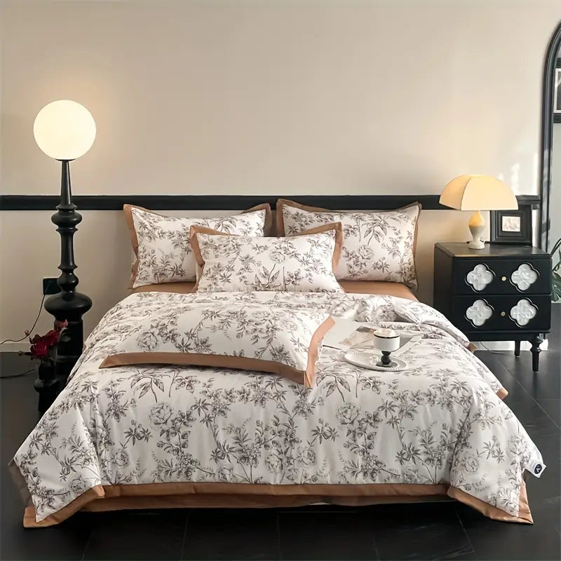 Couette d'Été en Dentelle Florale Française – Légère & Élégante