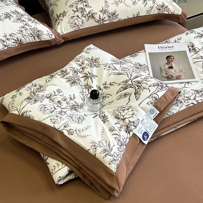 Couette d'Été en Dentelle Florale Française – Légère & Élégante