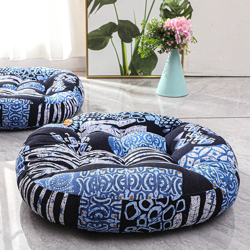 Coussin d'Optique Touffeté Bohème en Lin – Élégance et Confort Ethnique