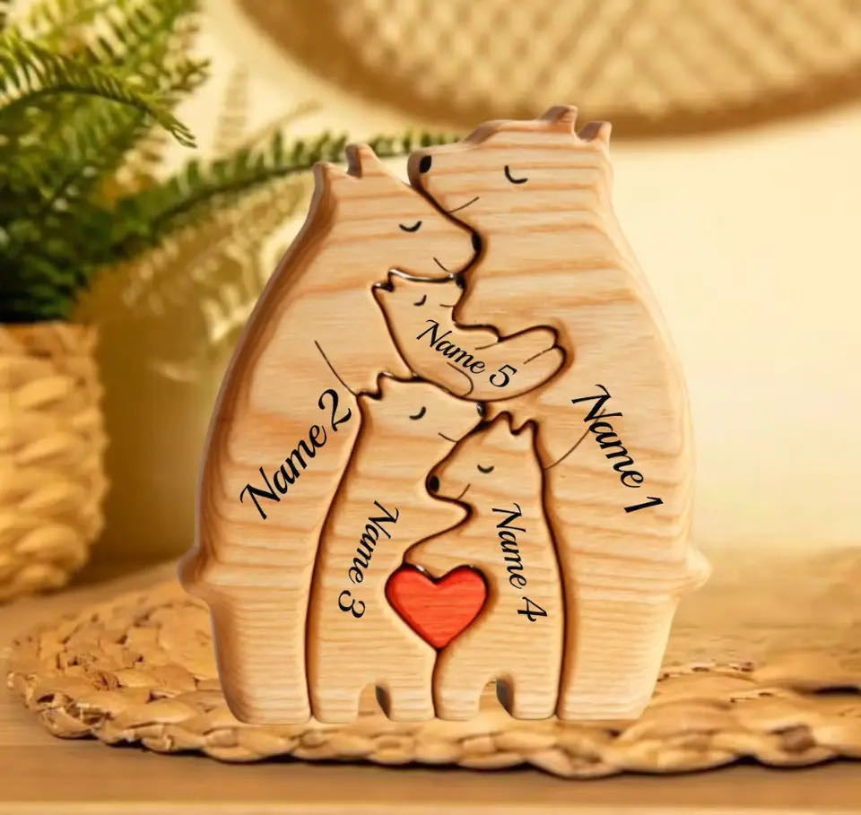 Customizable wooden puzzle
